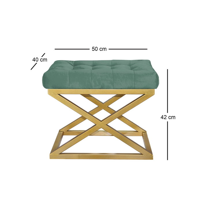 Atelier Del Sofa Puff Dorado y Verde Gold, Green v2